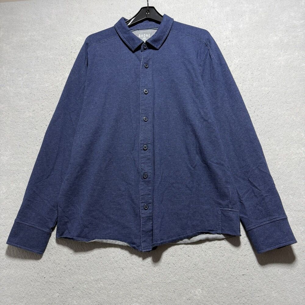 Rhone WFH Navy Long Sleeve Performance Stretch Shirt Men’s Size XL Heavyweight
